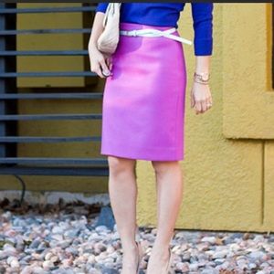 J Crew No 2 Pencil Skirt in Magenta